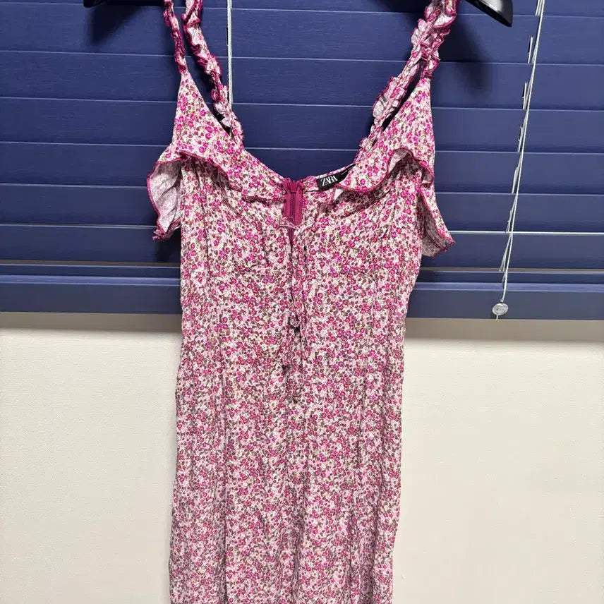 [BUNJANG] Zara Flower Lace Pink Dress / 자라 플라워 레이스 핑크 원피스