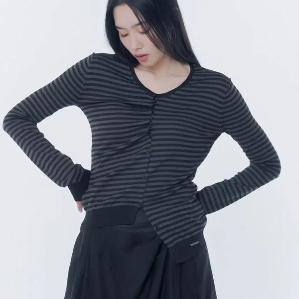 [BUNJANG] Miseki Seoul Half Shirring Button Cardigan / [미세키서울] Half shirring button cardigan