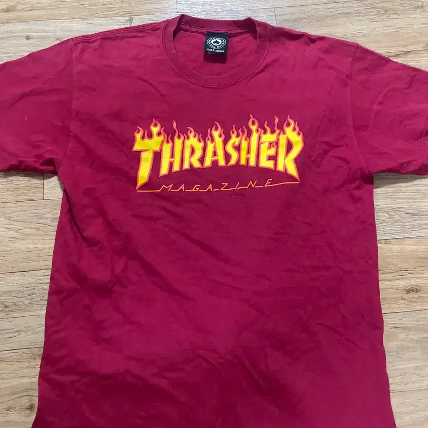 [BUNJANG] Thrasher Red Burgundy T-Shirt (L) / 트레셔 레드 버건디 반팔 L