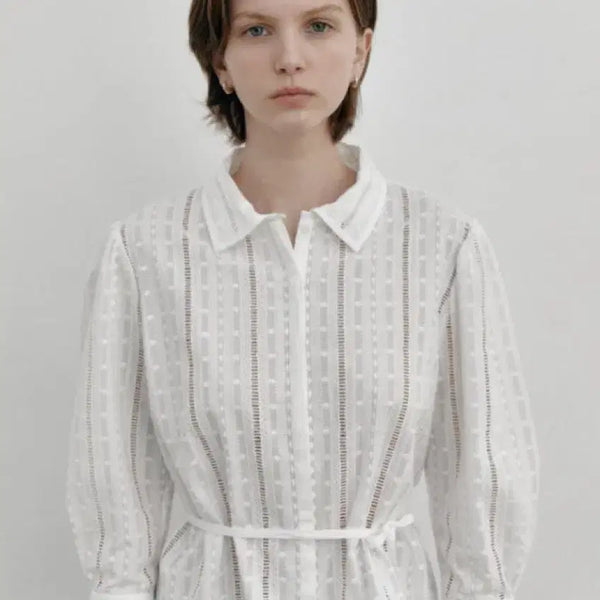 [BUNJANG] Ged Emily Blouse Punching Strap Blouse / ged 게드 에밀리블라우스 펀칭 스트랩 블라우스 시에