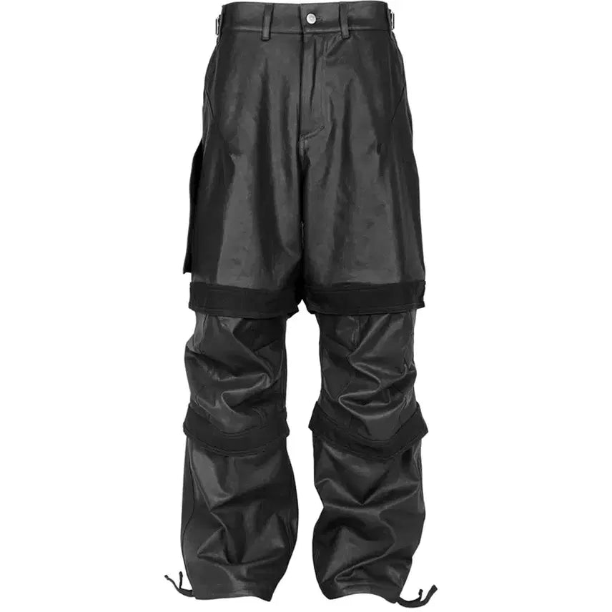 [BUNJANG] Farchive Ffromwhat F Layered Work Pants Black / [3] 파아카이브 파프롬왓 파 레이어드 워크 팬츠 블랙