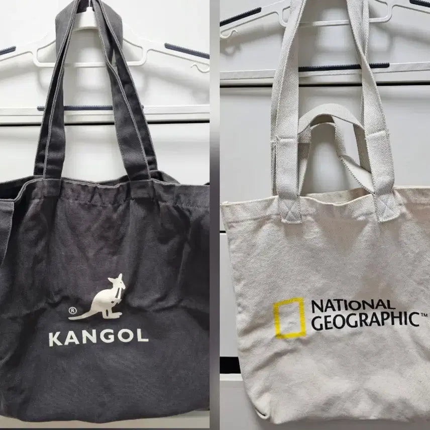 [BUNJANG] Kangol & National Geographic Eco-Bag Bundle / 캉골 내셔널 에코백 2개 일괄