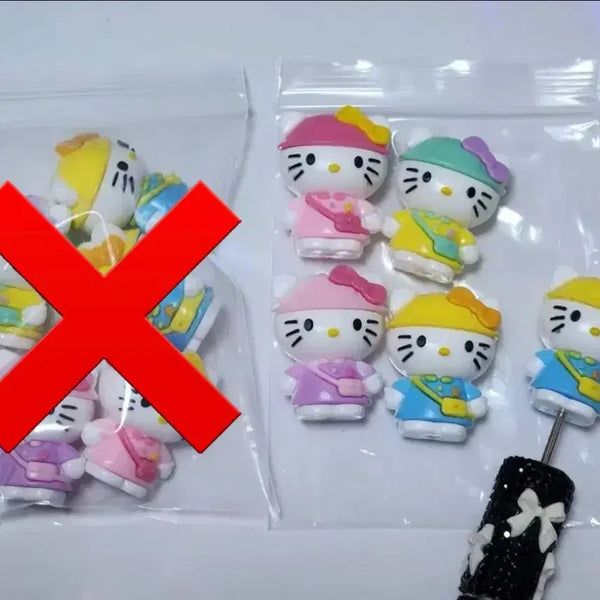 [BUNJANG] Hello Kitty Rubber Beads for Keychains and Accessories / 유치원 키티 고무비즈