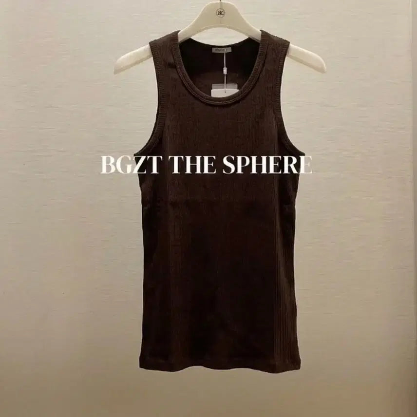 [BUNJANG] Recto 26SS Ribbed Tank Top Sleeveless Khaki Brown / 렉토 26SS 립 골지 탱크탑 슬리브리스 카키 브라운