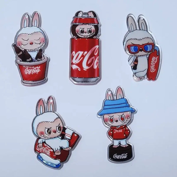 [BUNJANG] DIY Acrylic Labubu Character Pendant (Set of 5) / DIY 아크릴 라부부 캐릭터 팬던트2