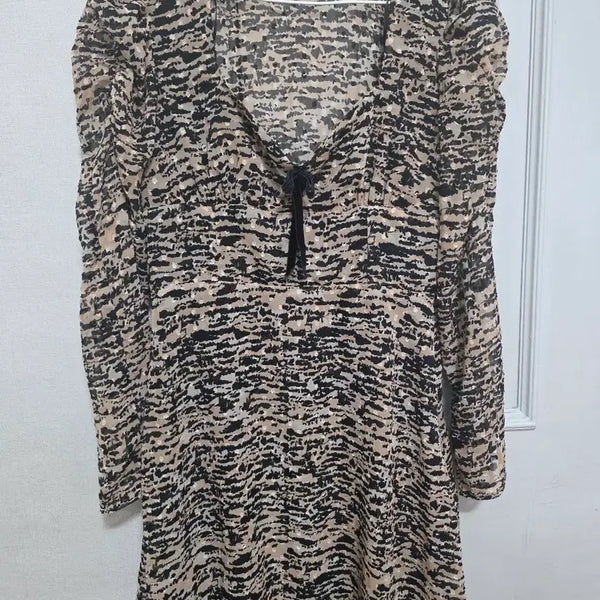 [BUNJANG] Zara Animal Print Mini Dress / 자라 애니멀 프린트 미니 드레스 원피스 S