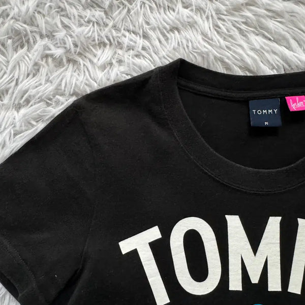 [BUNJANG] Tommy Hilfiger Vintage Slim Fit Cropped T-Shirt Medium / TOMMY 일본빈티지 딱붙핏 반팔 슬림핏 타미 반팔 타미크롭티 M 40