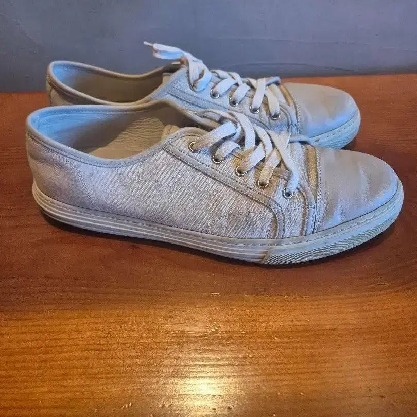 [BUNJANG] Gucci Vintage Ivory Lace-Up Sneakers / 빈티지 구찌 아이보리 톤 스니커즈 레이스업 운동화