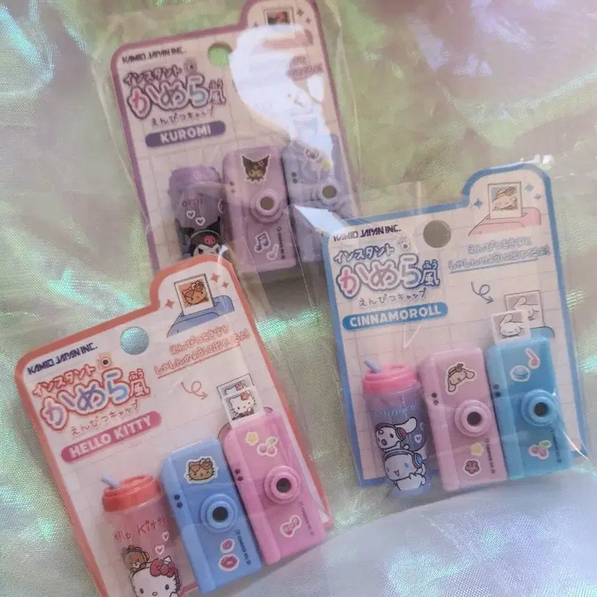 [BUNJANG] Sanrio Cinnamoroll, Hello Kitty, Kuromi Pencil Cap Set / 일본문구 연필꽂이, 연필캡 / 시나모롤 키티 쿠로미