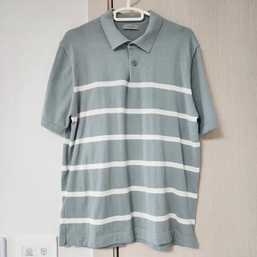 [BUNJANG] Project M Striped Short-Sleeve Polo Shirt Size 100 / 프로젝트M 스트라이프 반팔 카라티 100