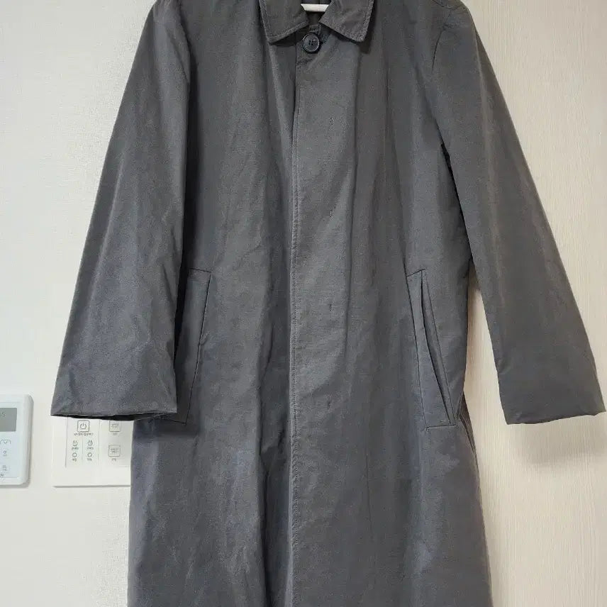 [BUNJANG] Ad Hoc Charcoal Gray Half Trench Coat / ad hoc 차콜 그레이 하프 트렌치 코트 95