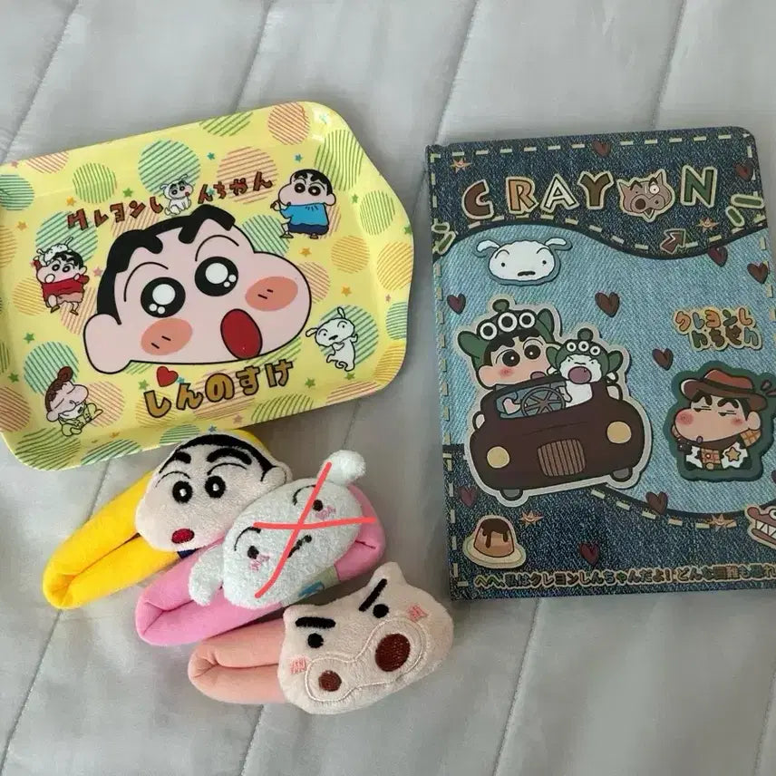 [BUNJANG] Crayon Shin-chan Tray, Hair Pin, and Diary Set / 짱구 쟁반/머리핀/다이어리