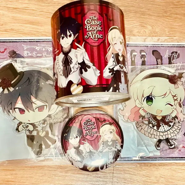 [BUNJANG] Arne's Incident Files Valentine's Acrylic Stand Bundle / 아르네의 사건부 발렌타인 팝업 아크릴스탠드, 과자통, 뱃지 일괄