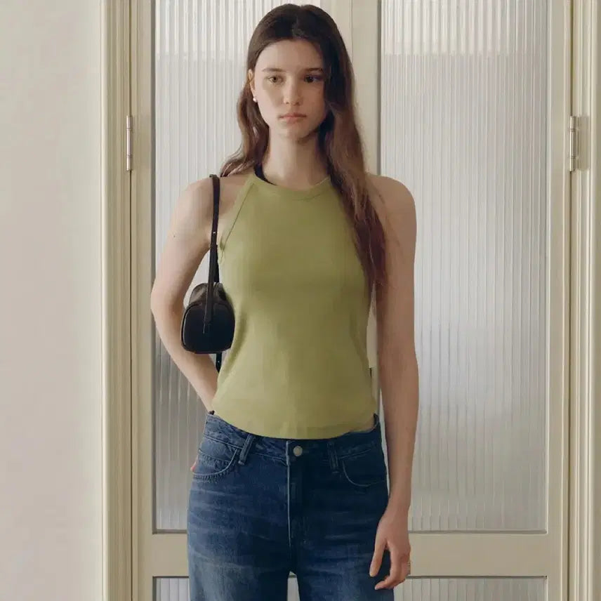 [BUNJANG] For You On Halterneck Sleeveless Top / 포유온 홀터넥 슬리브리스