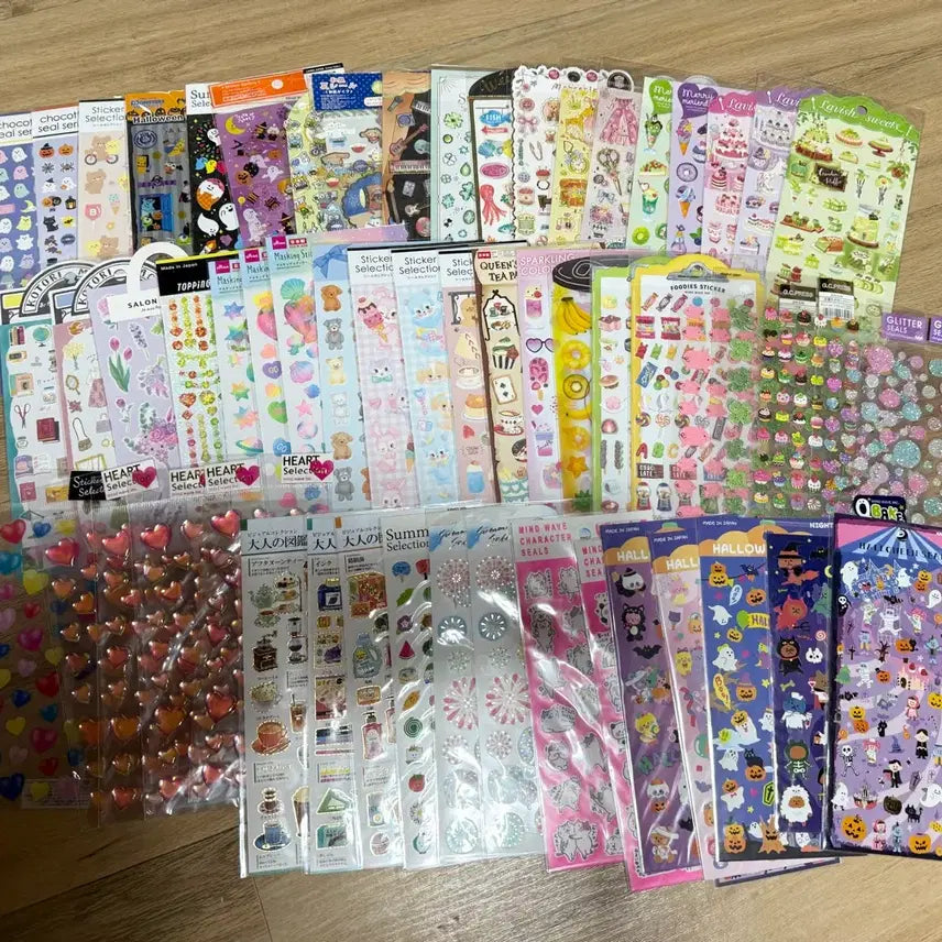 [BUNJANG] Various Sticker Bundle Set / 196장 다꾸 씰스티커 대량 일괄 처분 마웨,어른도감,카타치,스티커펀 등