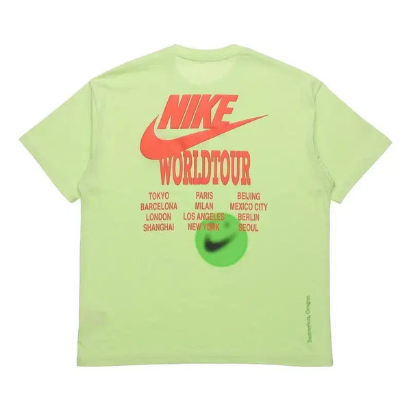 [BUNJANG] Nike World Tour Loose Fit Printing Short Sleeve T-Shirt / L 나이키 월드투어 루즈핏 프린팅 형광 반팔티