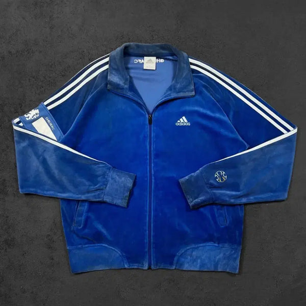[BUNJANG] Chelsea Velvet Jersey Track Top / 첼시 벨벳 져지 트랙탑