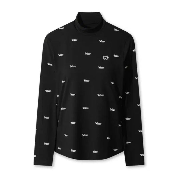 [BUNJANG] WAAC Women's Long Sleeve High Neck Inner T-Shirt [M] / 왁 여성긴팔 로고패턴 하이넥 이너티 [M]