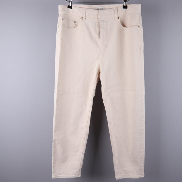 [BUNJANG] Amophrase Denim Pants Cream Oatmeal Size 2 / 아모프레 데님 팬츠 크림 오트밀 2사이즈