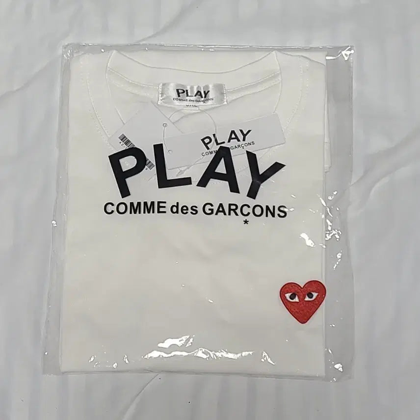 [BUNJANG] Comme des Garcons Play Red Heart T-shirt / (새제품) 꼼데가르송 PLAY 흰 검 반팔 티셔츠  105/ 110