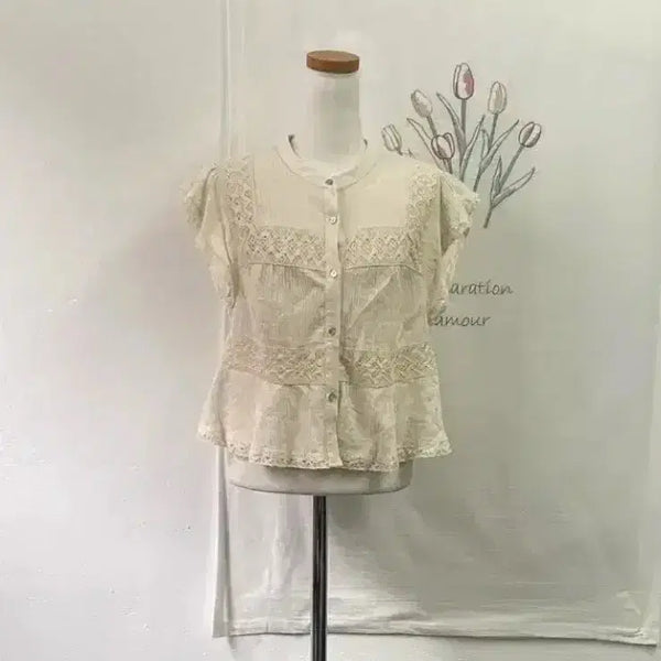 [BUNJANG] ZARA Rustic Crochet Eyelet Top / ZARA 러스틱 크로셰 아일릿 탑 139