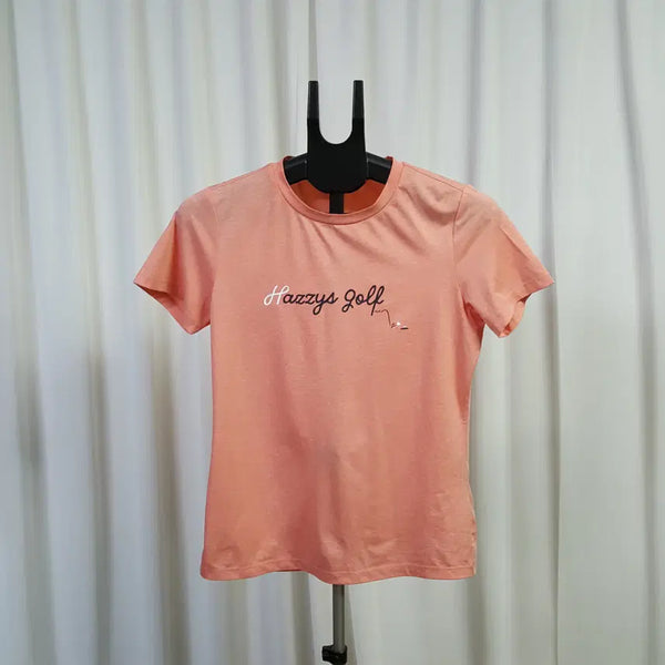 [BUNJANG] Hazzys Golf Women's Short Sleeve T-Shirt Coral / 헤지스 골프 여성 반팔 티셔츠 코랄 95 오일장