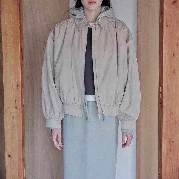 [BUNJANG] THEFOLLOW Shearling Blouson Beige / 더에프유 시어링 블루종 베이지 (새상품)