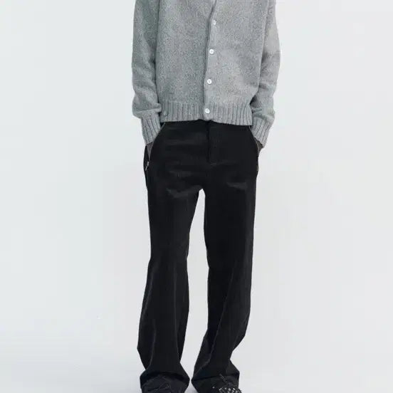 [BUNJANG] Mix Yarn Wool Cardigan - Melange Grey / 윈더 믹스 얀 울 가디건 멜란지 그레이