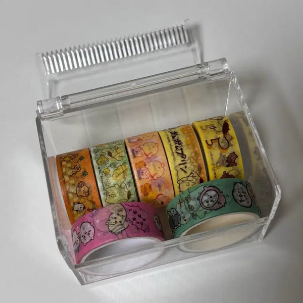 [BUNJANG] Pompompurin x Chiikawa Masking Tape Set with Storage Case / 폼폼푸린 치이카와 마스킹테이프