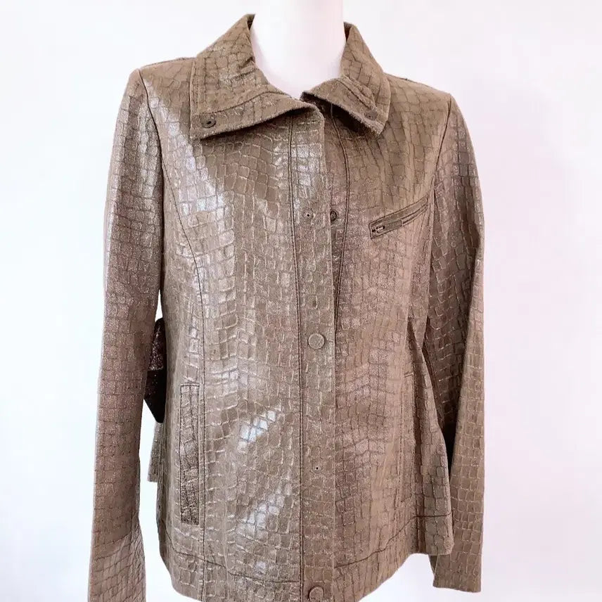 [BUNJANG] Giorgio Armani Collezione Women's Leather Jacket (Size 66) / 몽빈티지(66)아르마니꼴레지오니여자가죽자켓