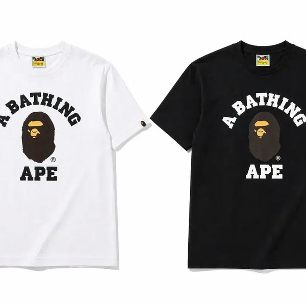 [BUNJANG] 정품 베이프  BAE 컬리지 반팔 화이트& 블랙. 남녀공용 S~2xl / 정품 베이프  BAE 컬리지 반팔 화이트& 블랙. 남녀공용 S~2xl