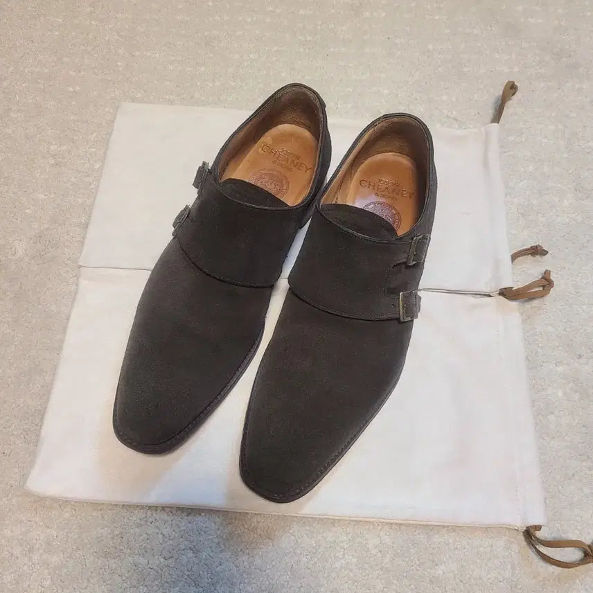 [BUNJANG] Joseph & Co. Double Monk Strap Suede Men's Shoes / 조셉치니 더블몽크 남성 구두