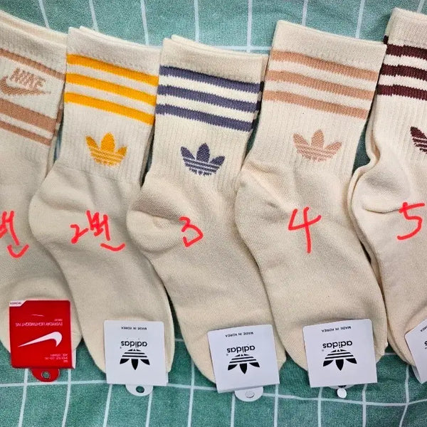 [BUNJANG] Nike Adidas Unisex Crew Socks (10 Pairs) / 나이키,아디다스 남,여 양말 10켤레
