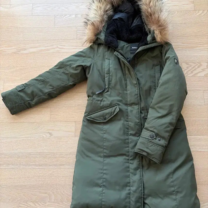 [BUNJANG] Black Yak Women's Long Padding Khaki Size 90 / 블랙야크 여성 롱패딩