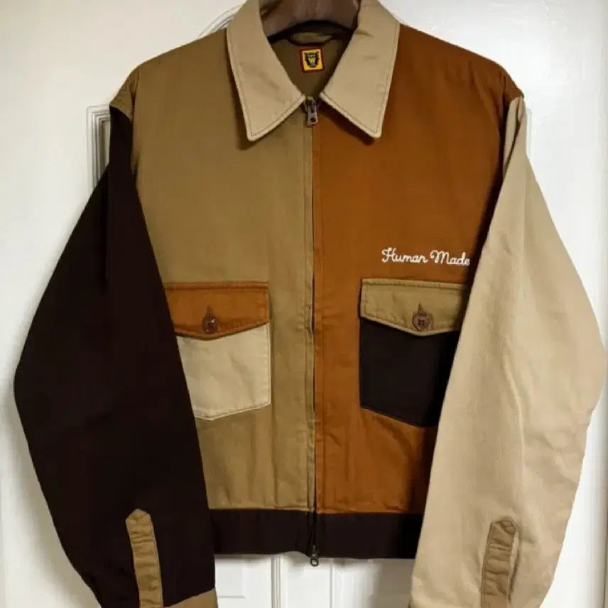 [BUNJANG] Human Made Zip-Up Work Jacket Brown (XL) / [XL]휴먼 메이드 집업 워크 자켓 브라운 새상품