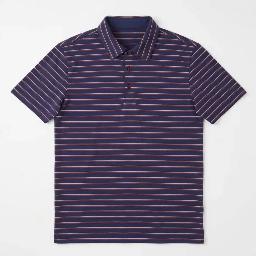 [BUNJANG] Elle Golf Men's Striped Polo Shirt / 남성100/ 엘르 골프 스트라이프 골프 카라티
