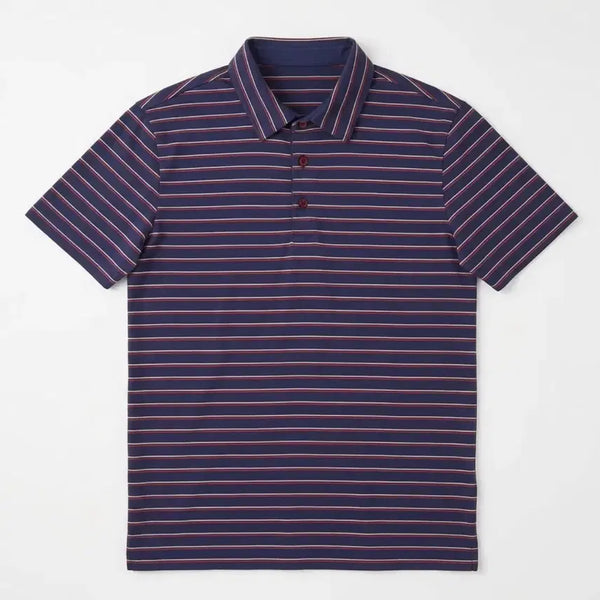 [BUNJANG] Elle Golf Men's Striped Polo Shirt / 남성100/ 엘르 골프 스트라이프 골프 카라티