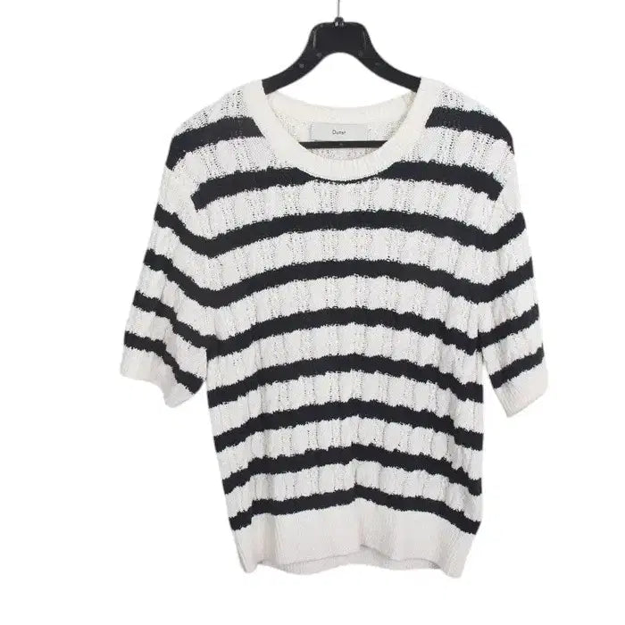 [BUNJANG] Dunst Striped Short-Sleeve Knit Top Women's M / 여성M/ Dunst 단가라 반팔니트 던스트