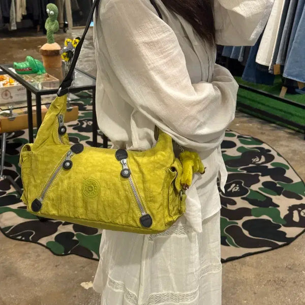 [BUNJANG] Kipling Honey Mustard Lime Spoon Shoulder Bag / 키플링 허니 머스타드에 라임 한스푼 숄더백