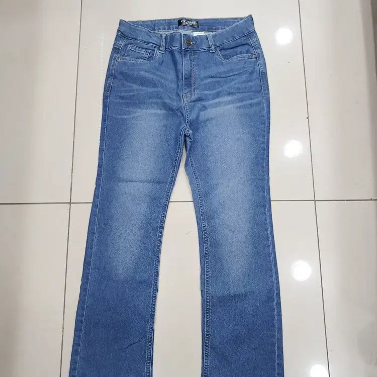 [BUNJANG] CLARO 66 Slim Bootcut Jeans with Waist Banding / CLARO 66 허리밴딩 슬림 부츠컷 청바지 중고 허리38총95밑단19