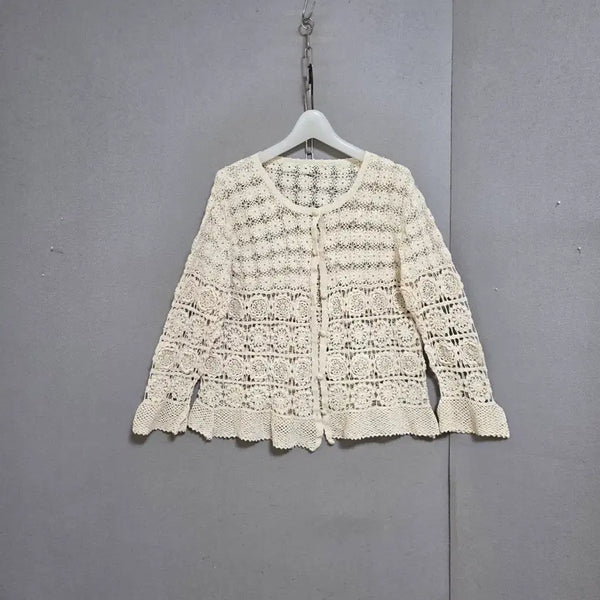 [BUNJANG] Crochet Knit Cardigan / 코바늘뜨게 가디건 95  n4058
