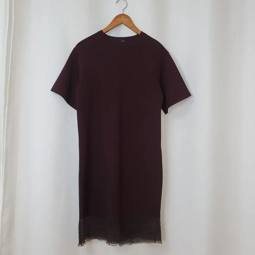 [BUNJANG] System Knit Dress Burgundy / 한섬 시스템 니트원피스 free