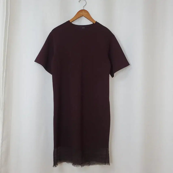 [BUNJANG] System Knit Dress Burgundy / 한섬 시스템 니트원피스 free