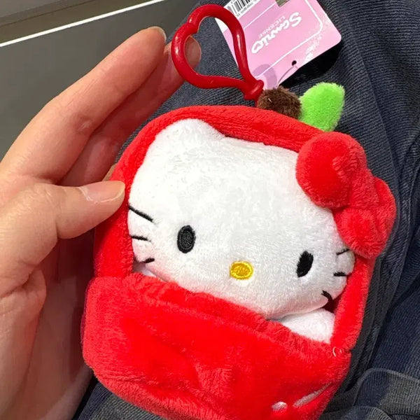 [BUNJANG] Sanrio Hello Kitty Apple Plush Keychain / 산리오 헬로키티 사과 인형 키링