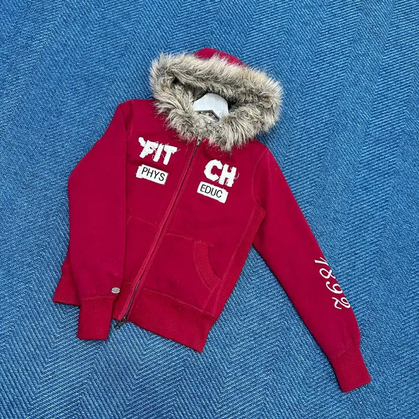 [BUNJANG] Abercrombie Two-Way Woolfjo Hooded Zip-Up - Women's S / [여성S] 아베크롬비 투웨이 울프죠 후드집업 만원샵