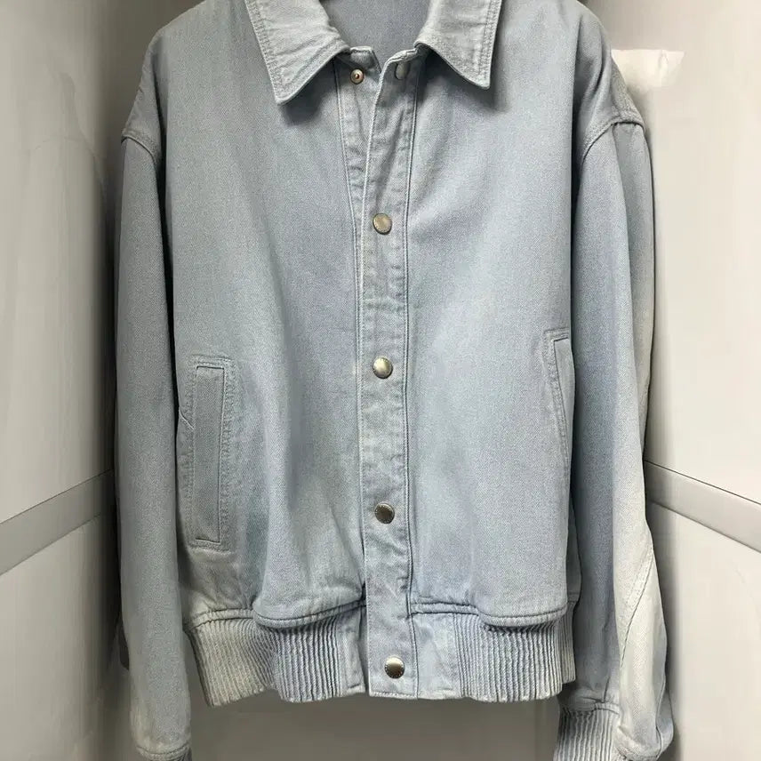 [BUNJANG] Solid Homme 24SS Sky Blue Washed Denim Jacket / 솔리드옴므 24ss 스카이블루 워시드 데님 자켓 50사이즈