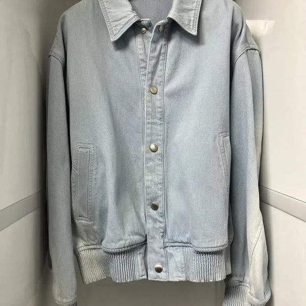 [BUNJANG] Solid Homme 24SS Sky Blue Washed Denim Jacket / 솔리드옴므 24ss 스카이블루 워시드 데님 자켓 50사이즈