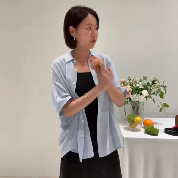 [BUNJANG] sie Hazes Loose Fit Shirt Serenity Blue Standard / 시에 sie 헤즈 루즈핏 셔츠 세레니티블루 스탠다드(택달린 새상품)