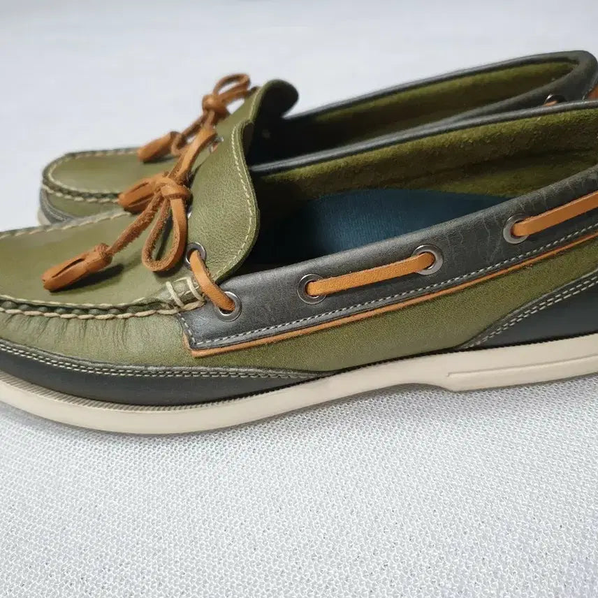 [BUNJANG] Land Rover Women's Leather Boat Shoes Sneakers Size 245 / 랜드로버 여성 스니커즈 가죽 보트 슈즈 245