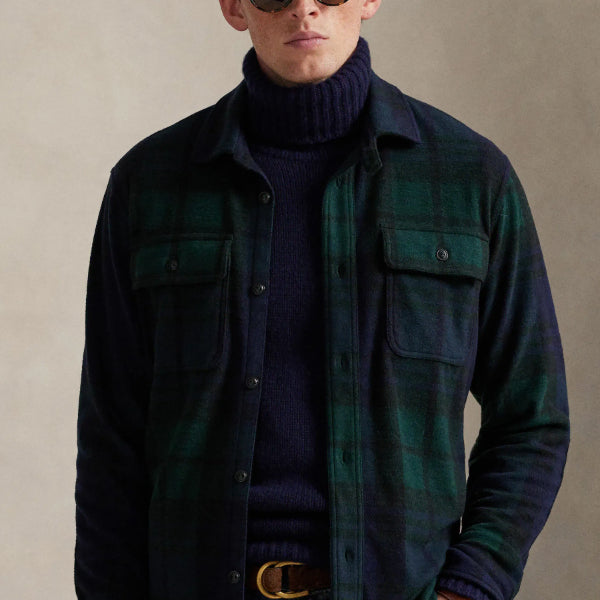 [BUNJANG] Polo Ralph Lauren Plaid Flannel Overshirt Black Watch L / 폴로 플레드 플란넬 오버셔츠 / 블랙와치 / 타탄체크 / L